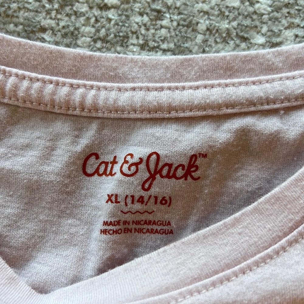 Cat and jack long sleeve t shirt cat face size 14-16